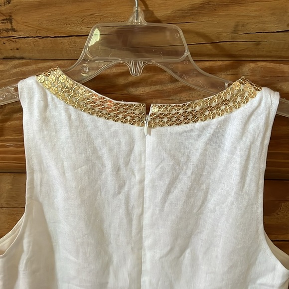 Sara Campbell White Linen Dress - Picture 8 of 10